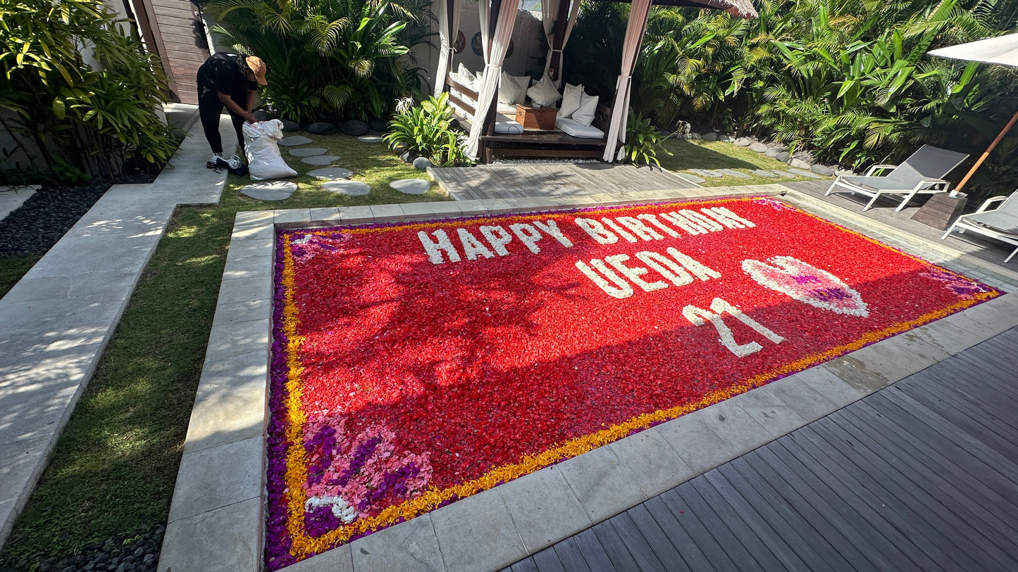 Pool Flower Decoration and Flower Bath in Bali - Grazie Bali