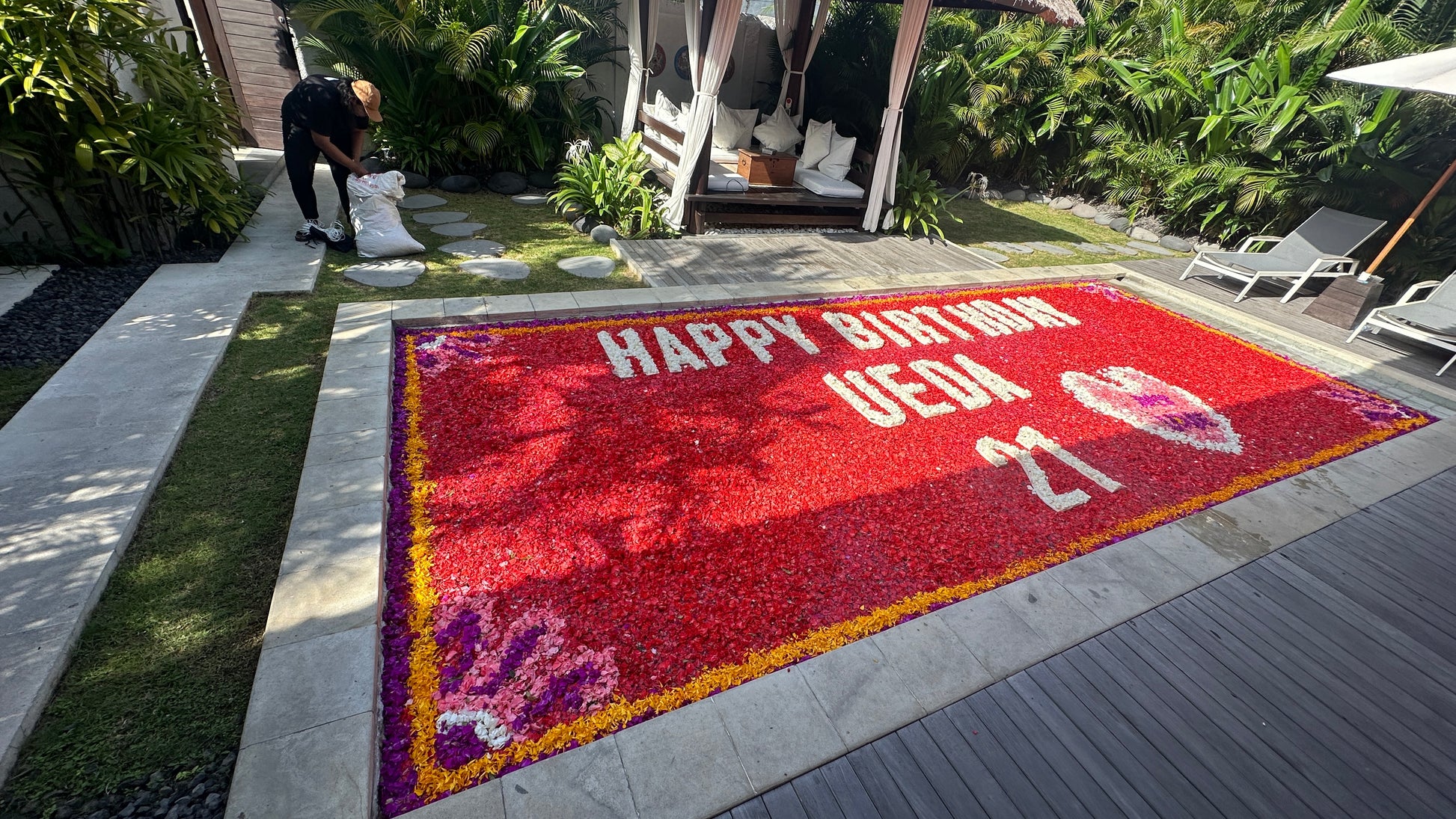 Pool Flower Decoration and Flower Bath in Bali - Grazie Bali