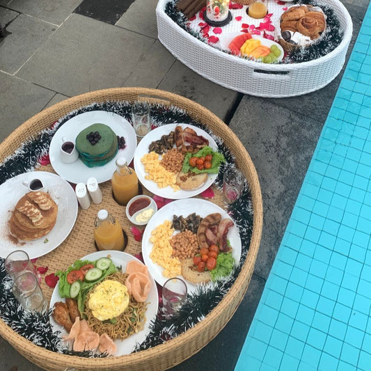 Vegan Floating Breakfast: Blueberry Pancake - Grazie Bali