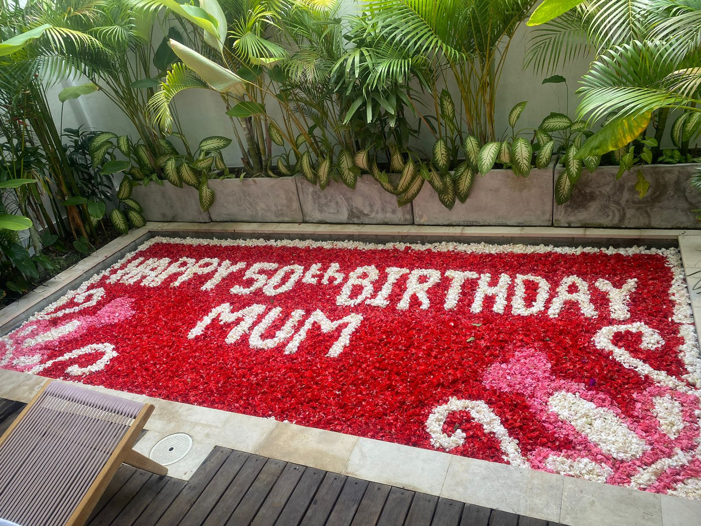 Pool Flower Decoration and Flower Bath in Bali - Grazie Bali