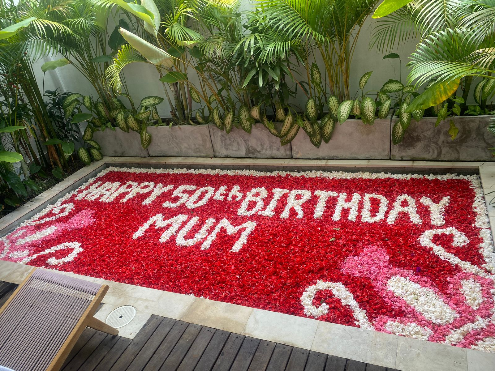 Pool Flower Decoration and Flower Bath in Bali - Grazie Bali