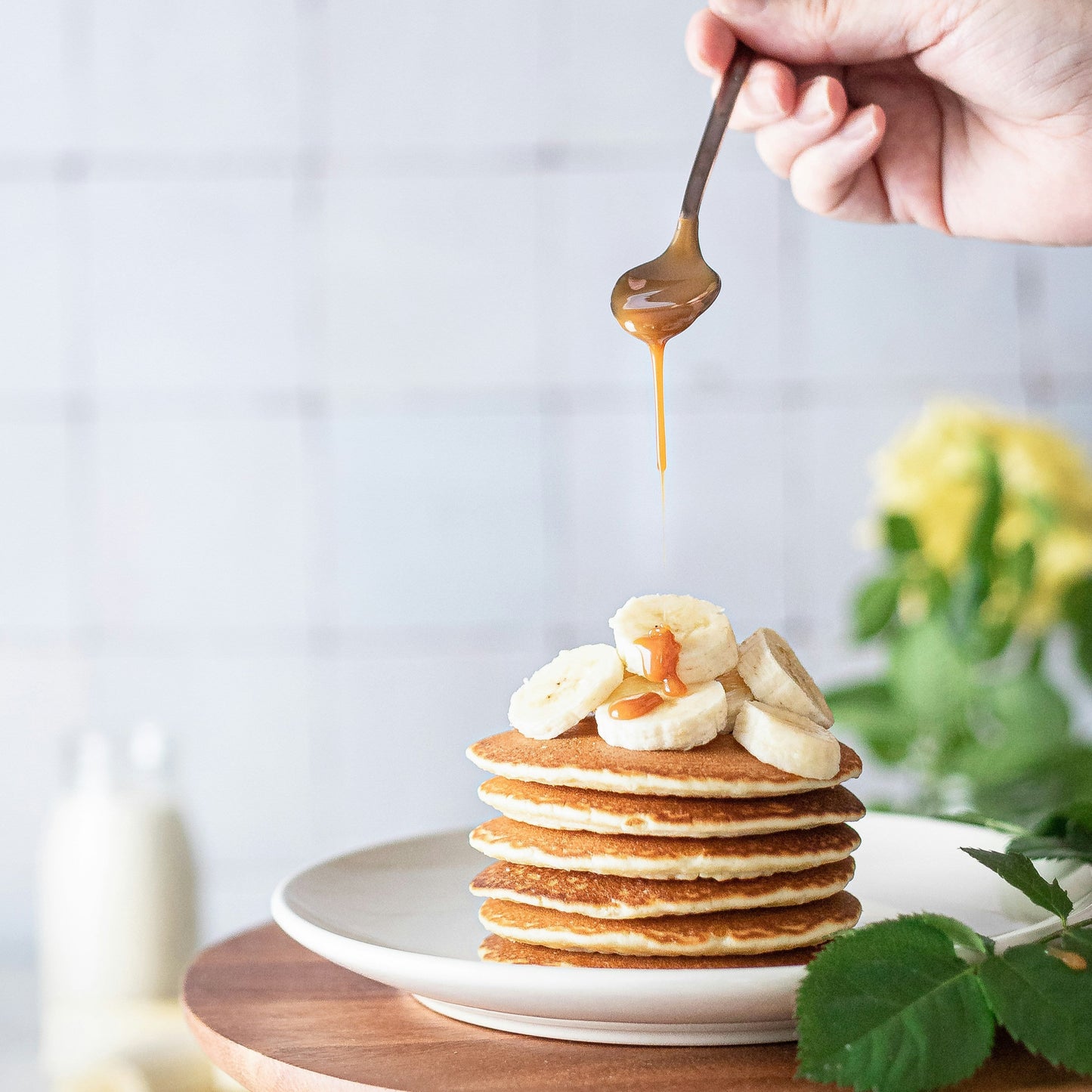 Vegan Floating Breakfast: Banana Pancake