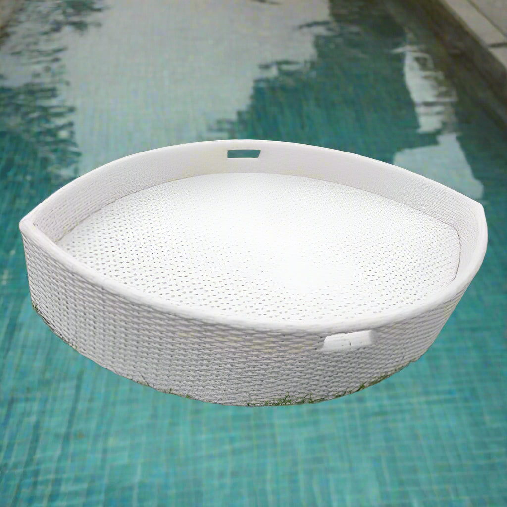 Floating Breakfast Rattan Tray - Leaf - Grazie Bali