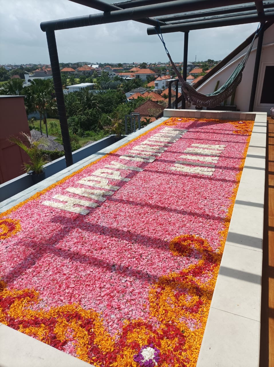 Pool Flower Decoration and Flower Bath in Bali