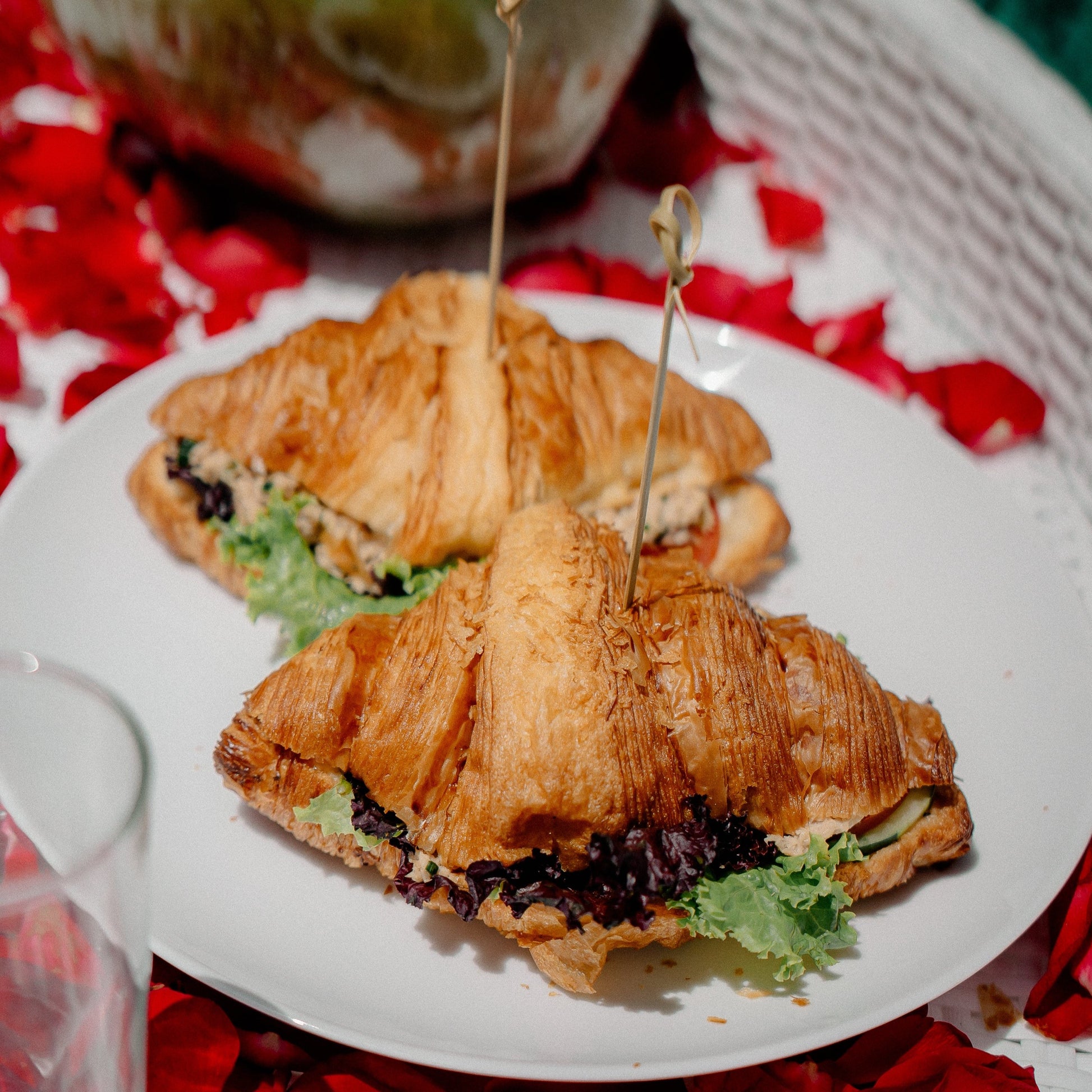 Floating Breakfast Menu: Tuna or Smoked Beef or Smoked Ham Croissant - Grazie Bali