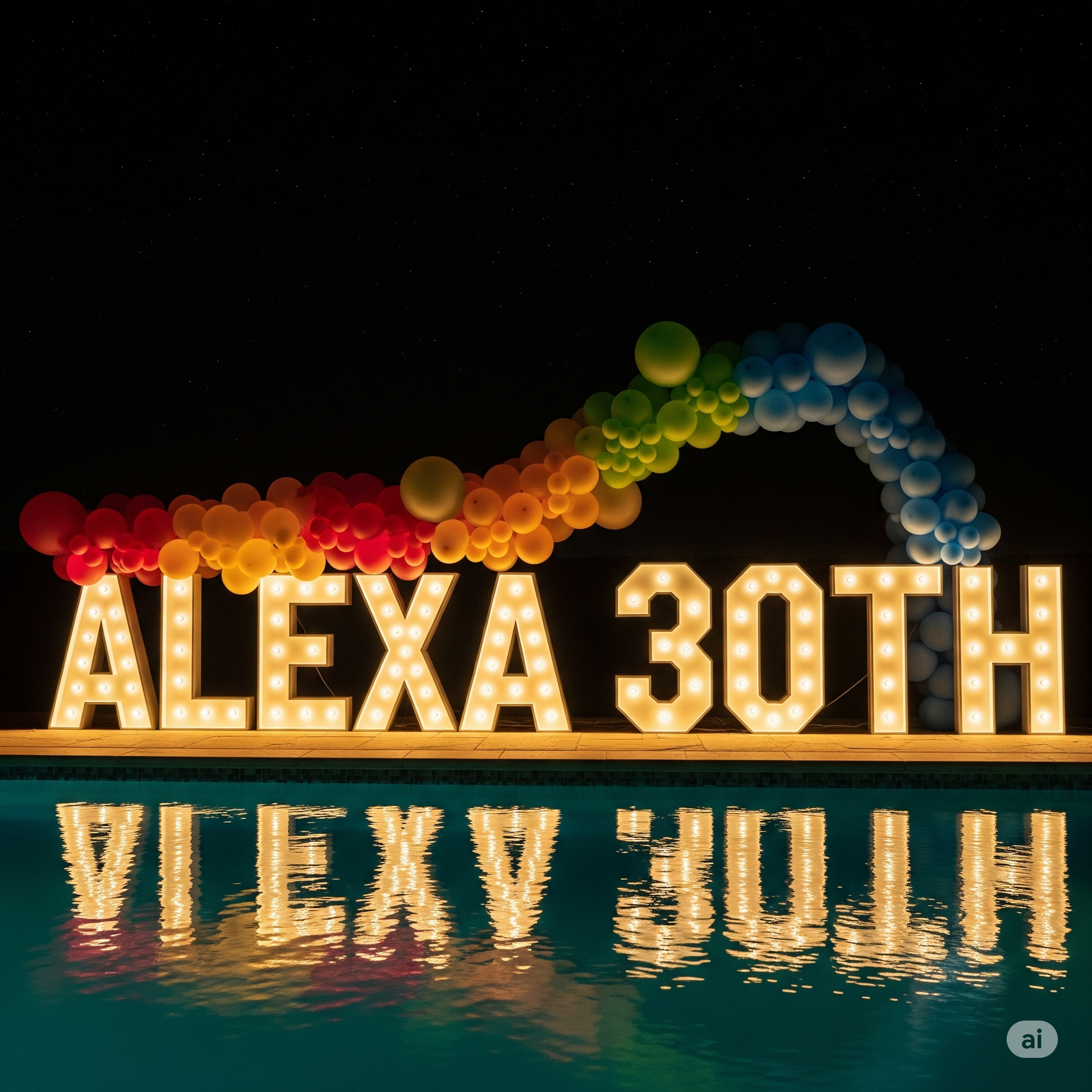 LED Standing Letter Decoration - Grazie Bali