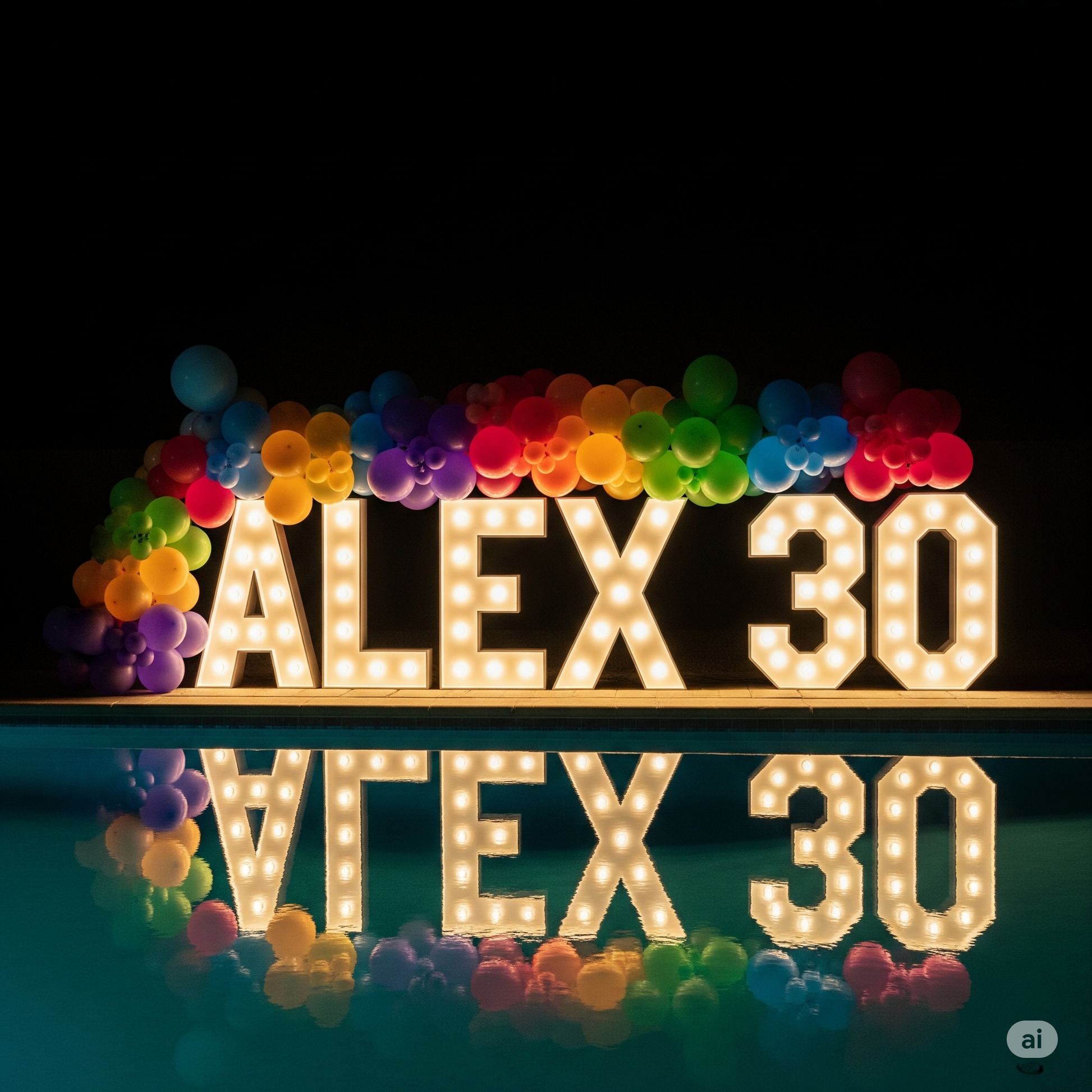 LED Standing Letter Decoration - Grazie Bali