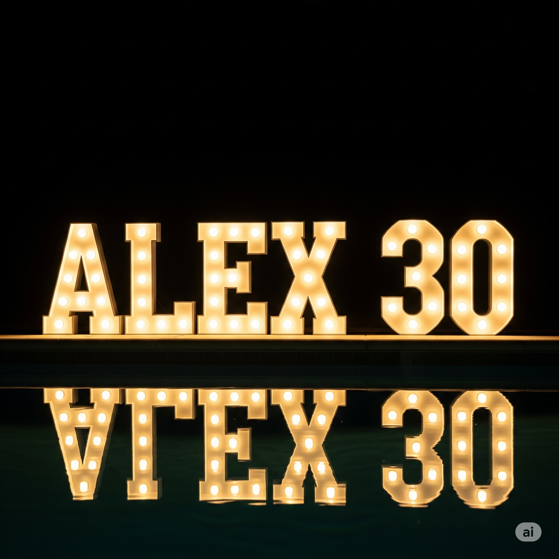 LED Standing Letter Decoration - Grazie Bali