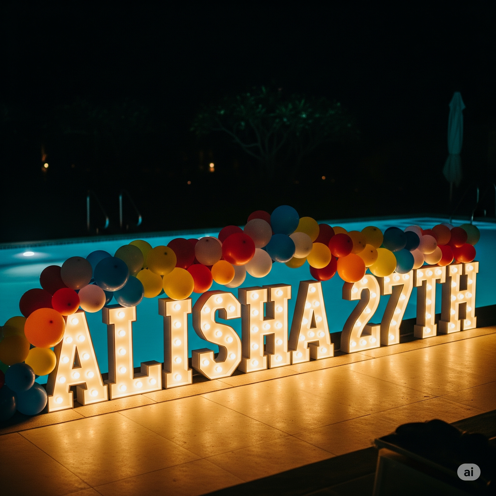 LED Standing Letter Decoration - Grazie Bali