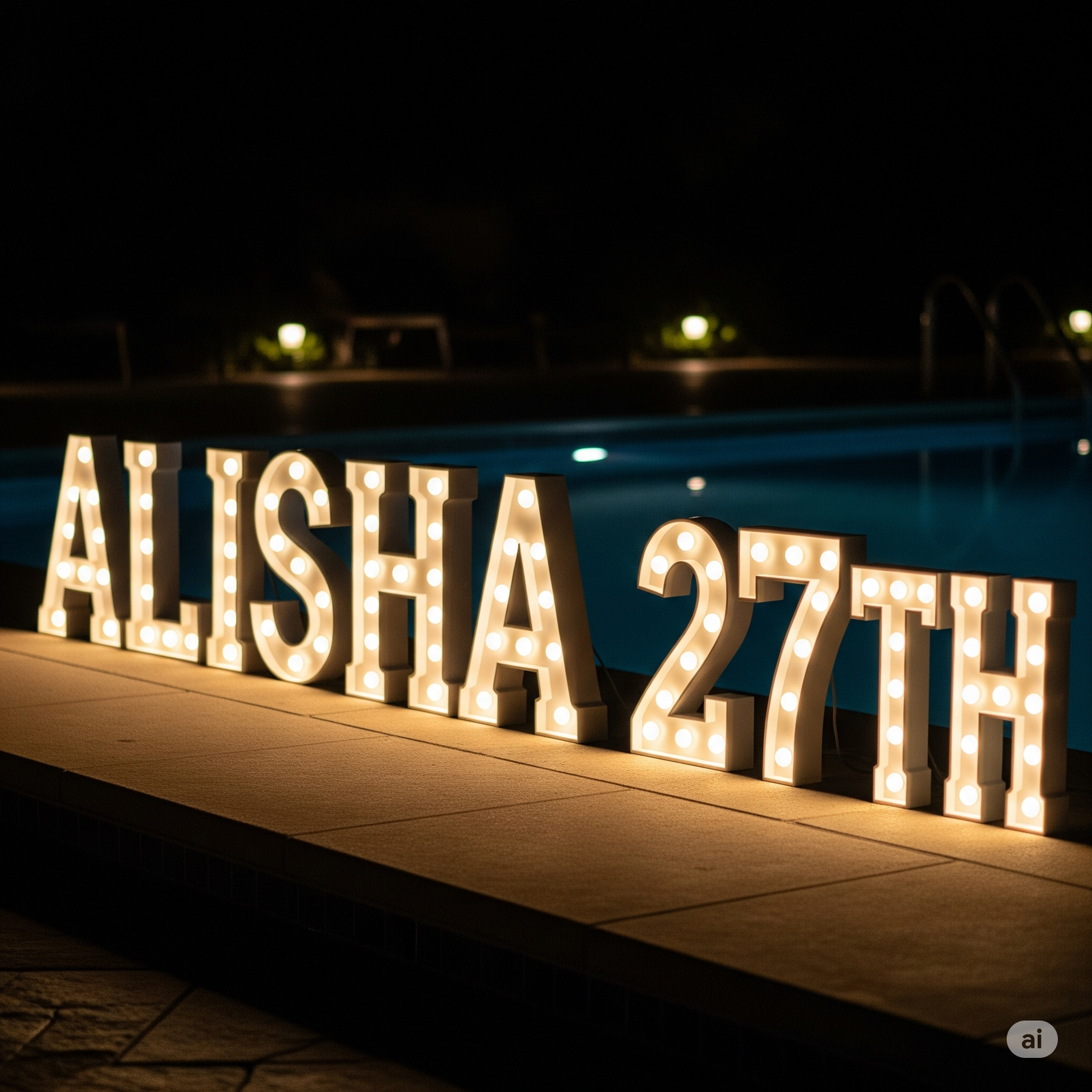 LED Standing Letter Decoration - Grazie Bali