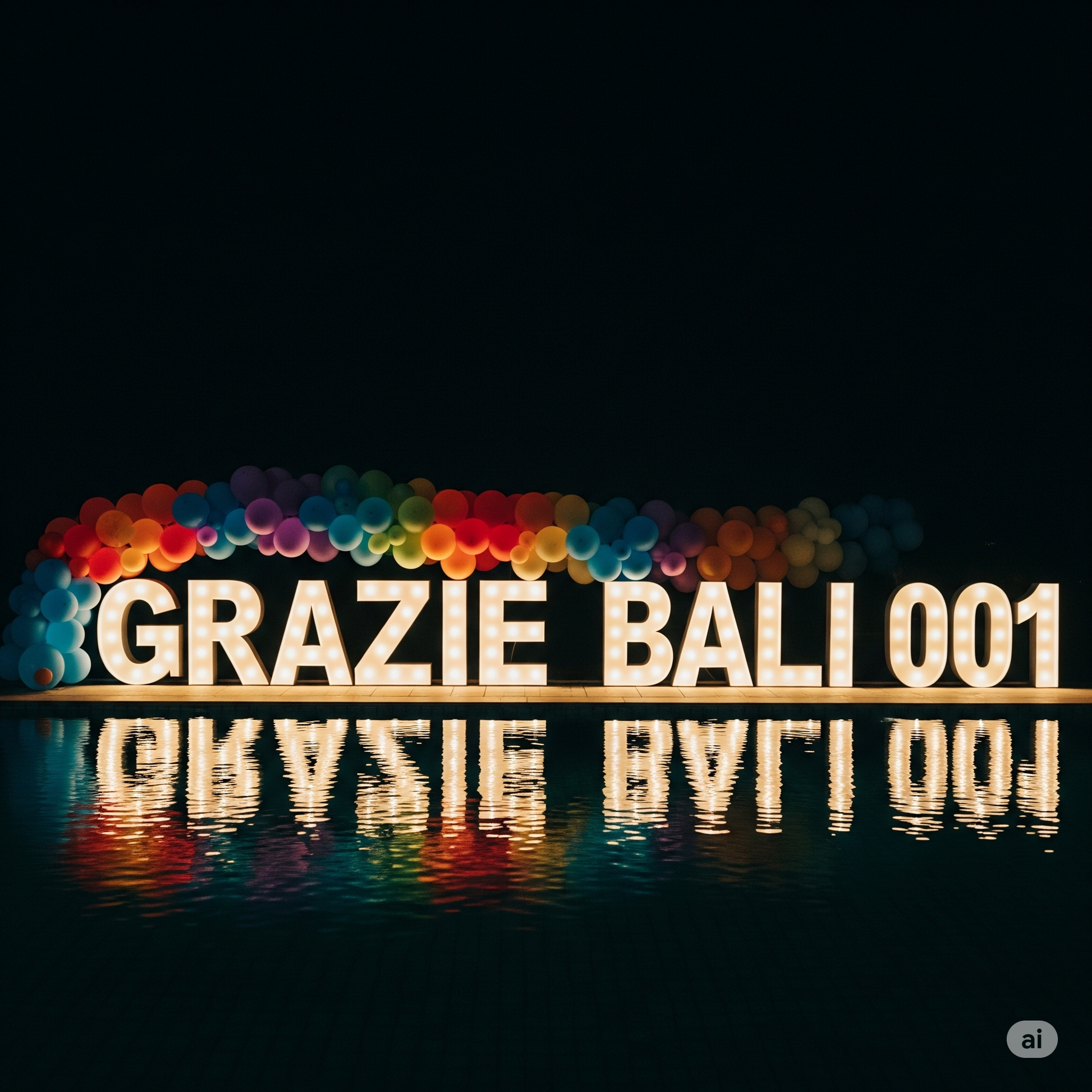 LED Standing Letter Decoration - Grazie Bali