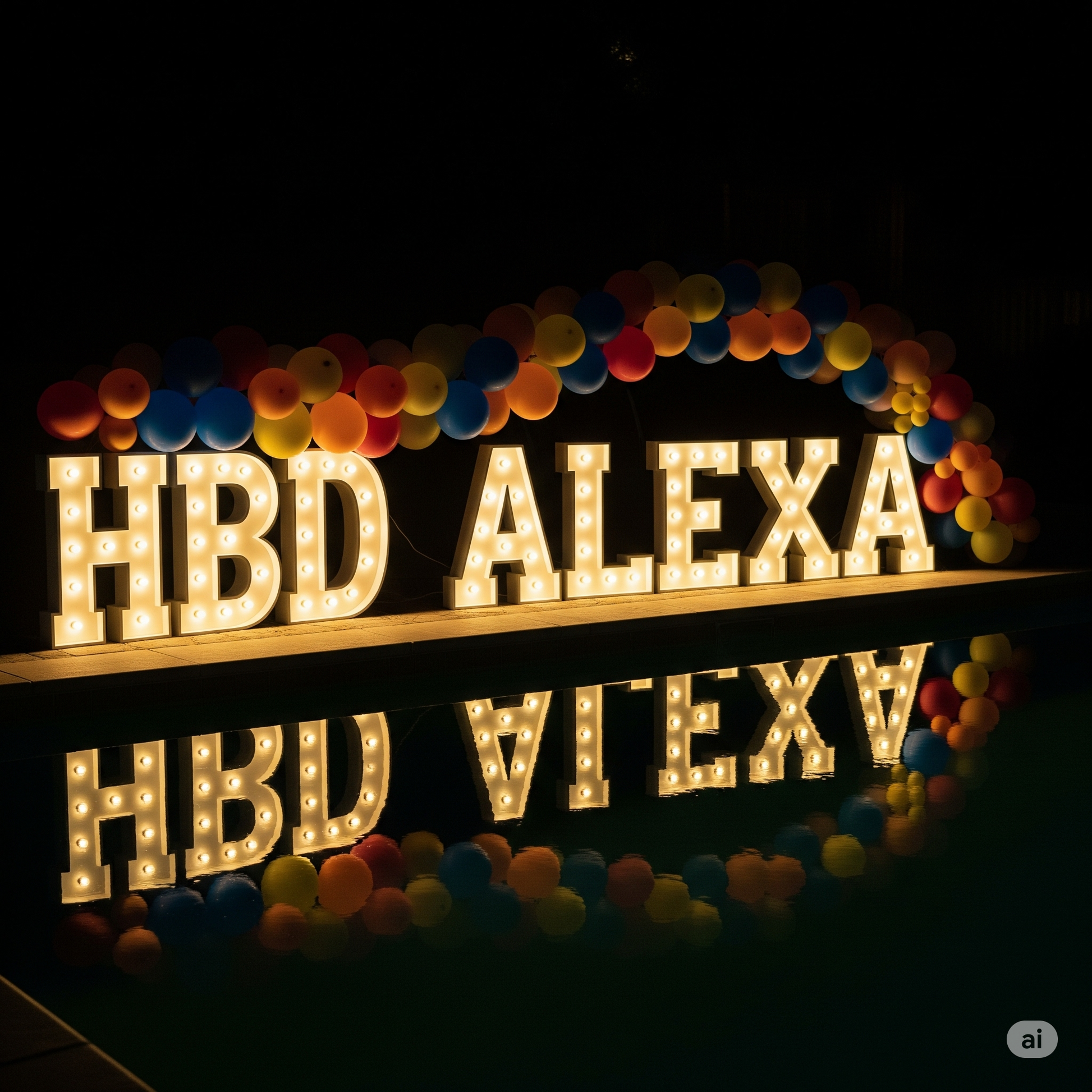 LED Standing Letter Decoration - Grazie Bali