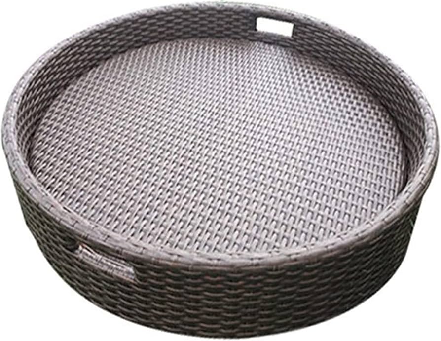 Floating Breakfast Rattan Tray - Circle