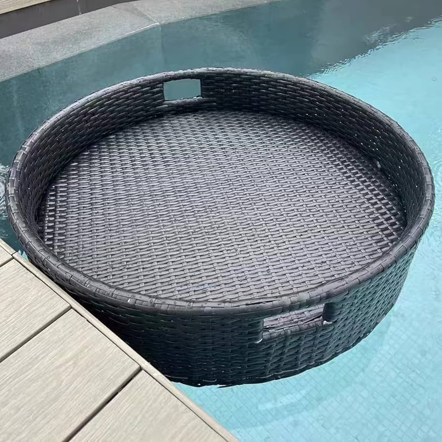 Floating Breakfast Rattan Tray - Circle