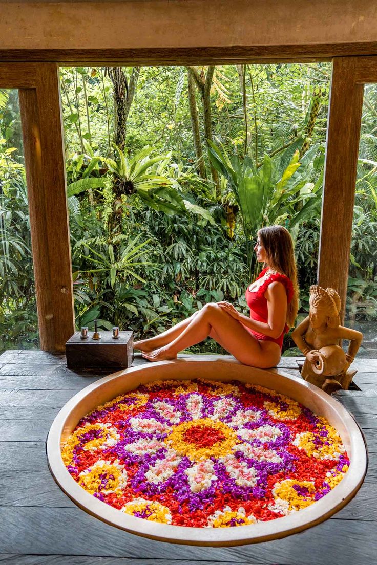 Pool Flower Decoration and Flower Bath in Bali