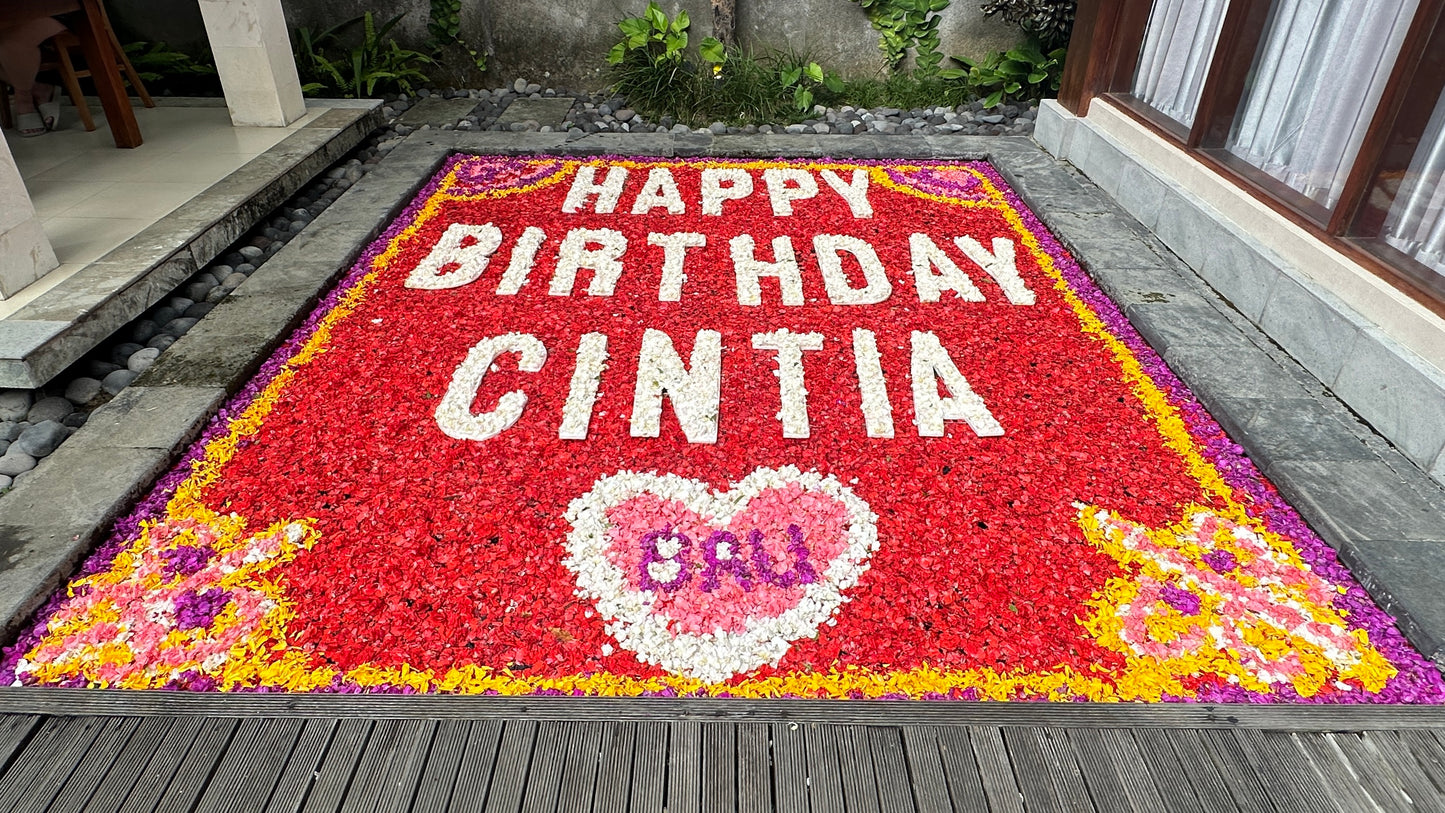 Pool Flower Decoration and Flower Bath in Bali