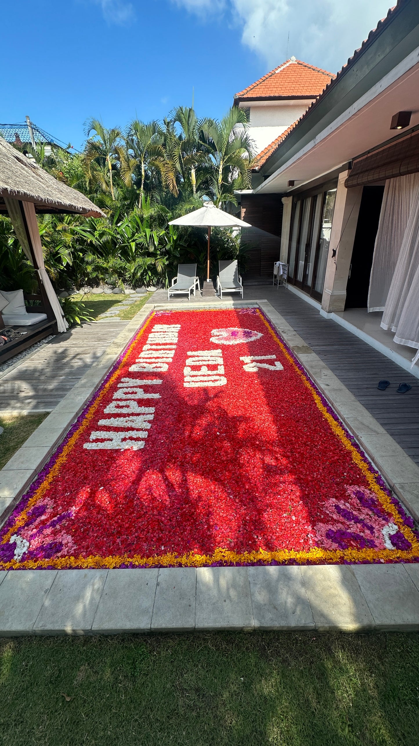 Pool Flower Decoration and Flower Bath in Bali