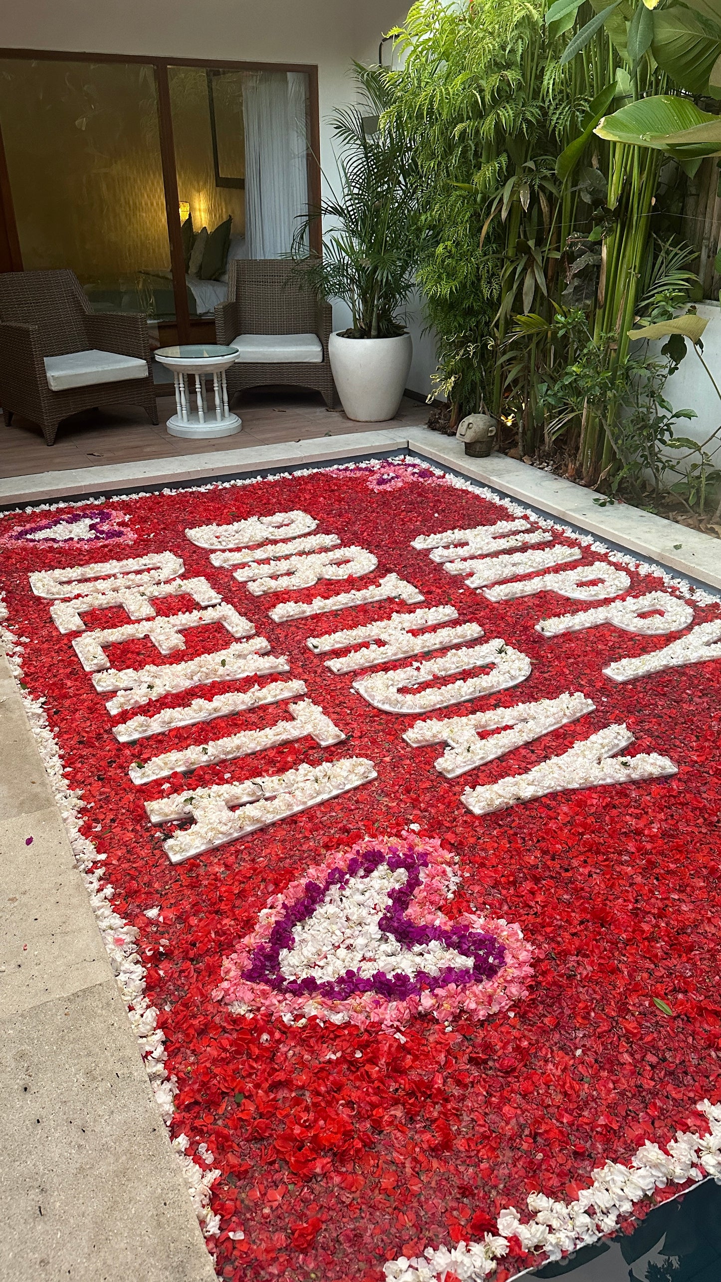 Pool Flower Decoration and Flower Bath in Bali