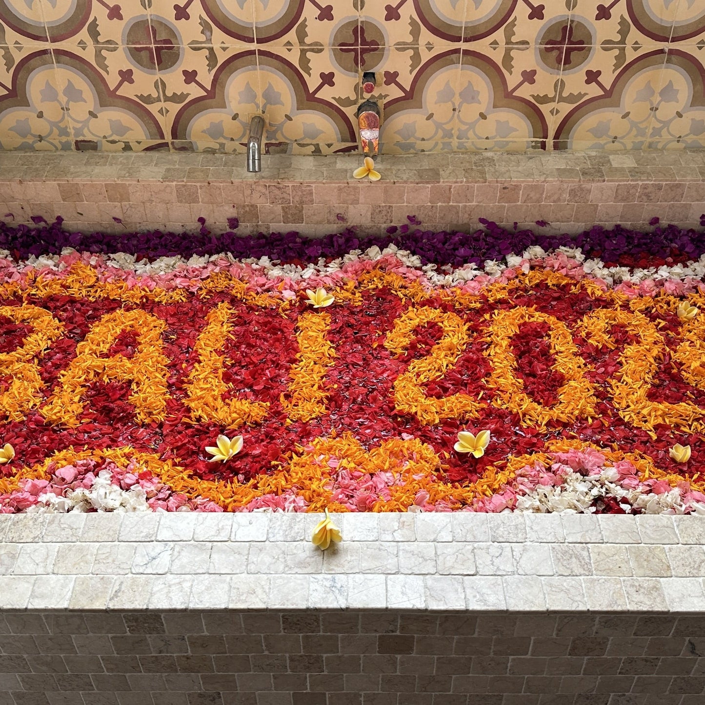 Pool Flower Decoration and Flower Bath in Bali