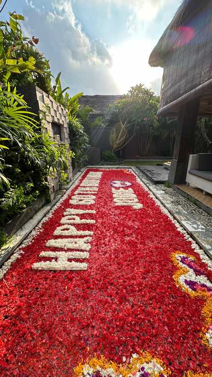 Pool Flower Decoration and Flower Bath in Bali