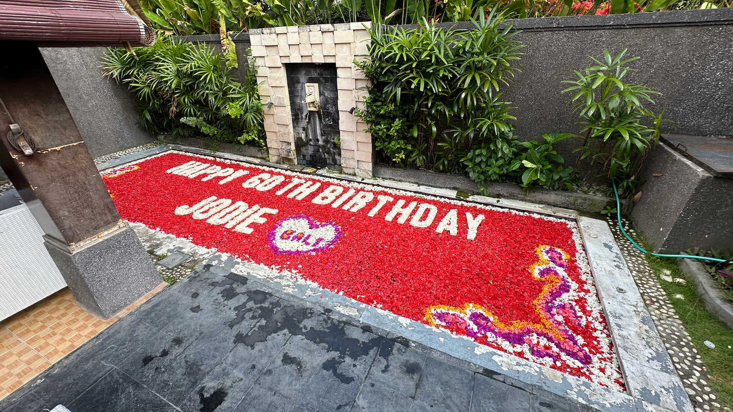 Pool Flower Decoration and Flower Bath in Bali