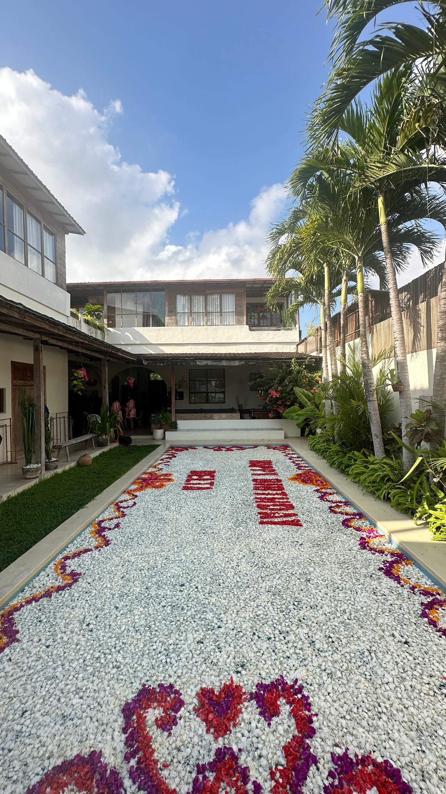 Pool Flower Decoration and Flower Bath in Bali