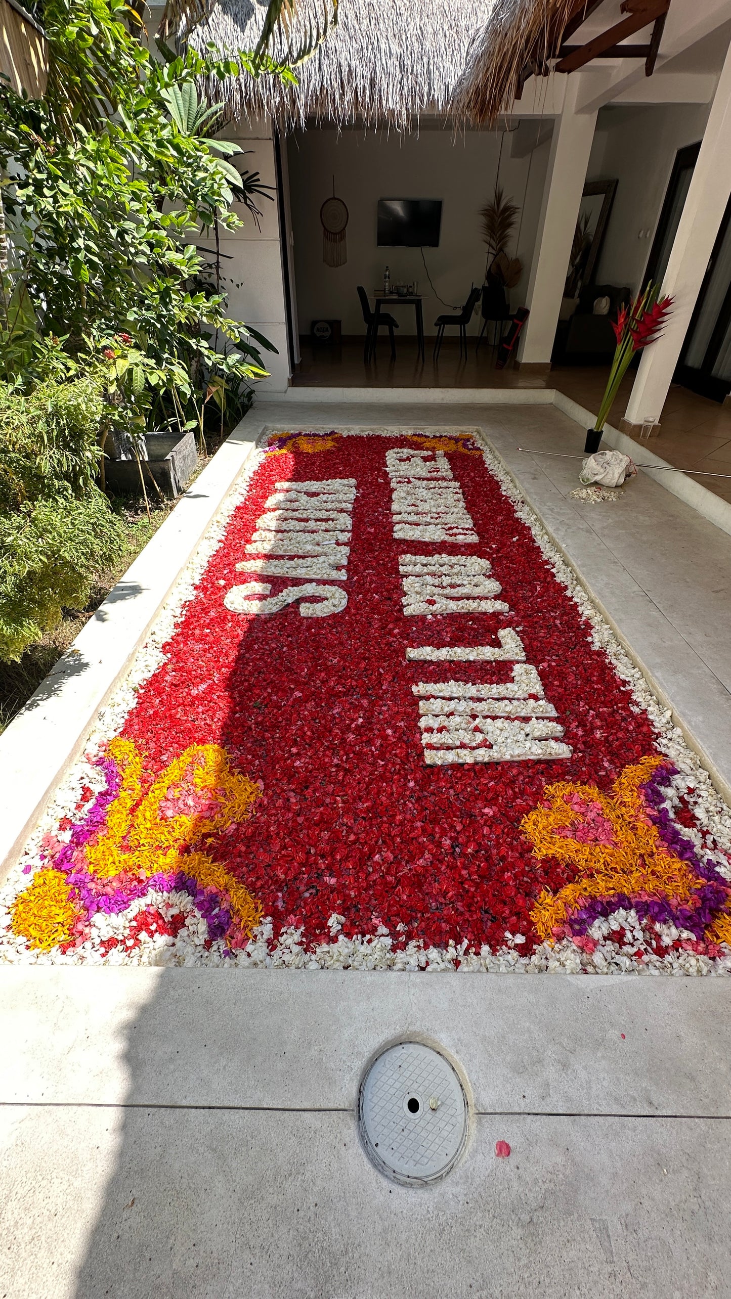 Pool Flower Decoration and Flower Bath in Bali