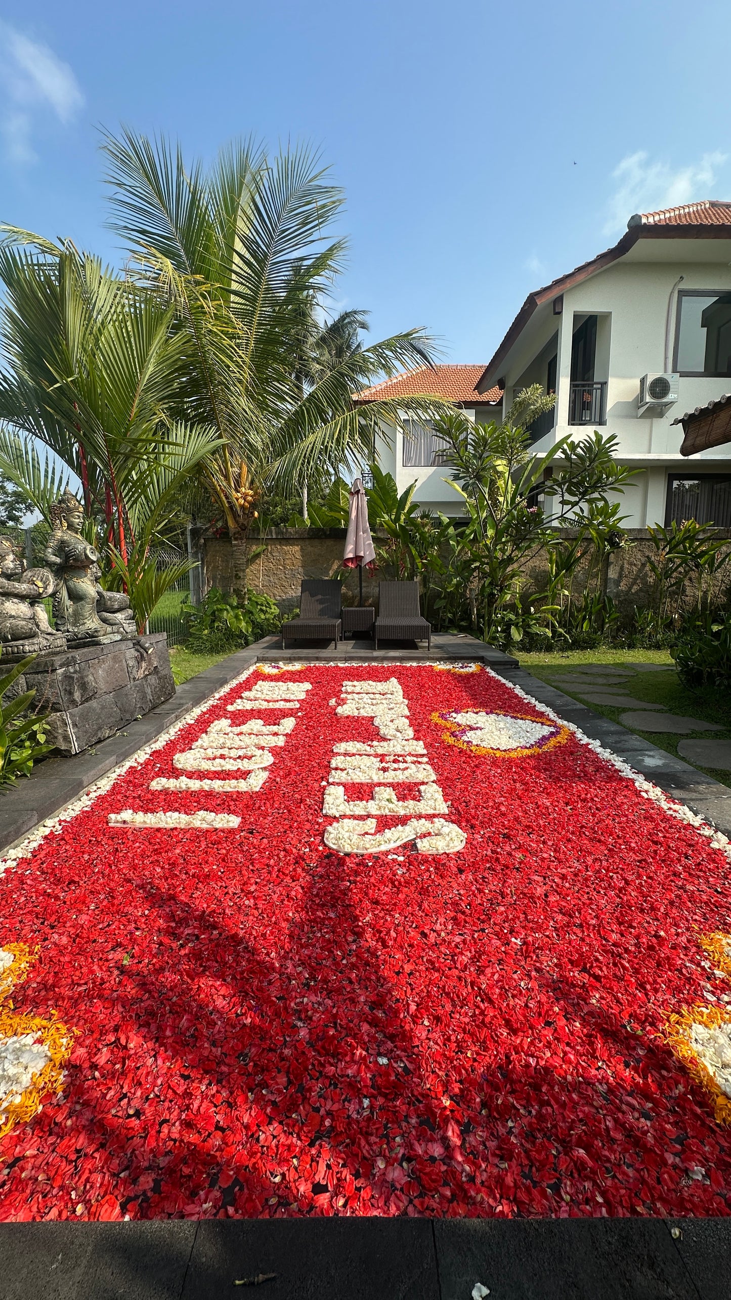 Pool Flower Decoration and Flower Bath in Bali