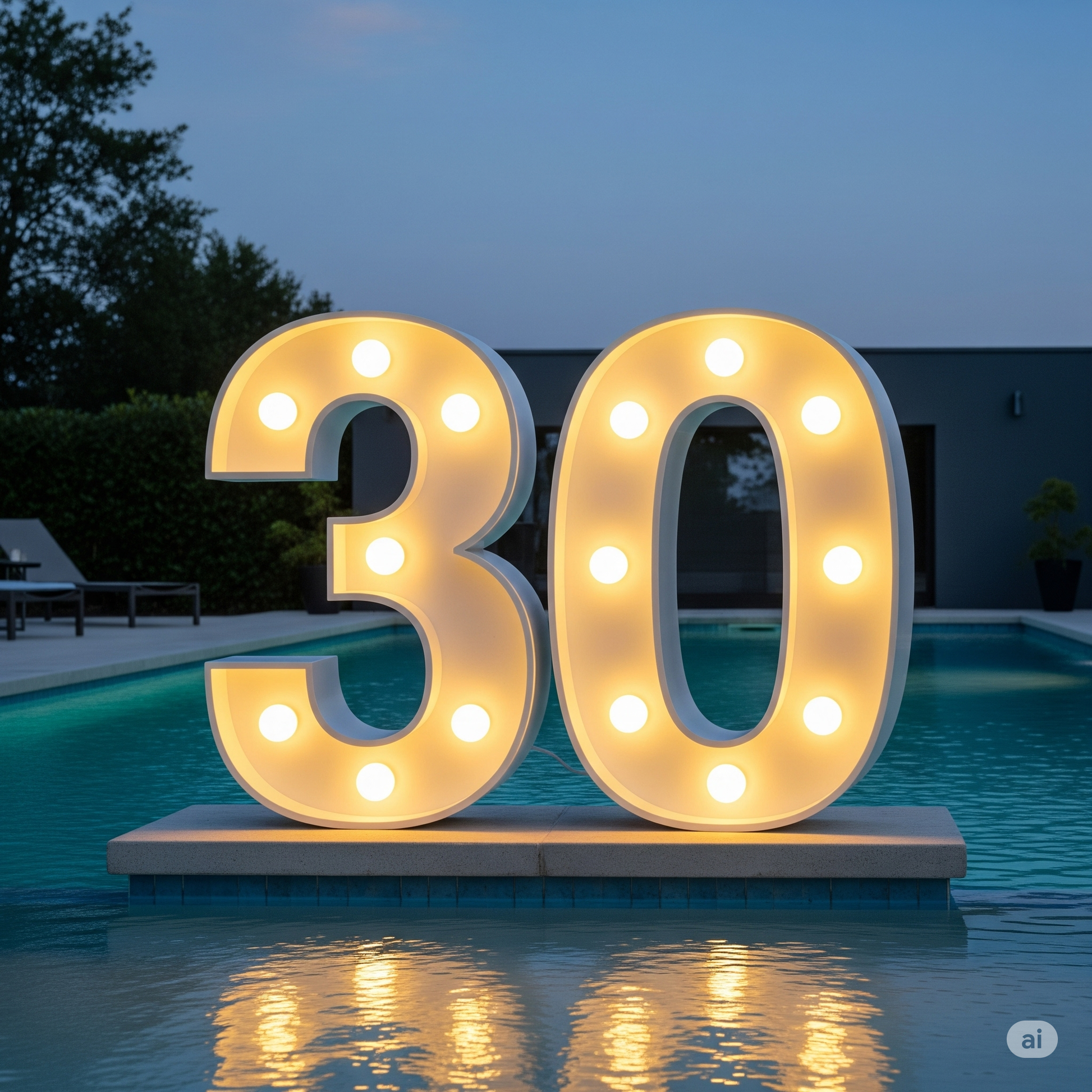 LED Standing Letter Decoration - Grazie Bali