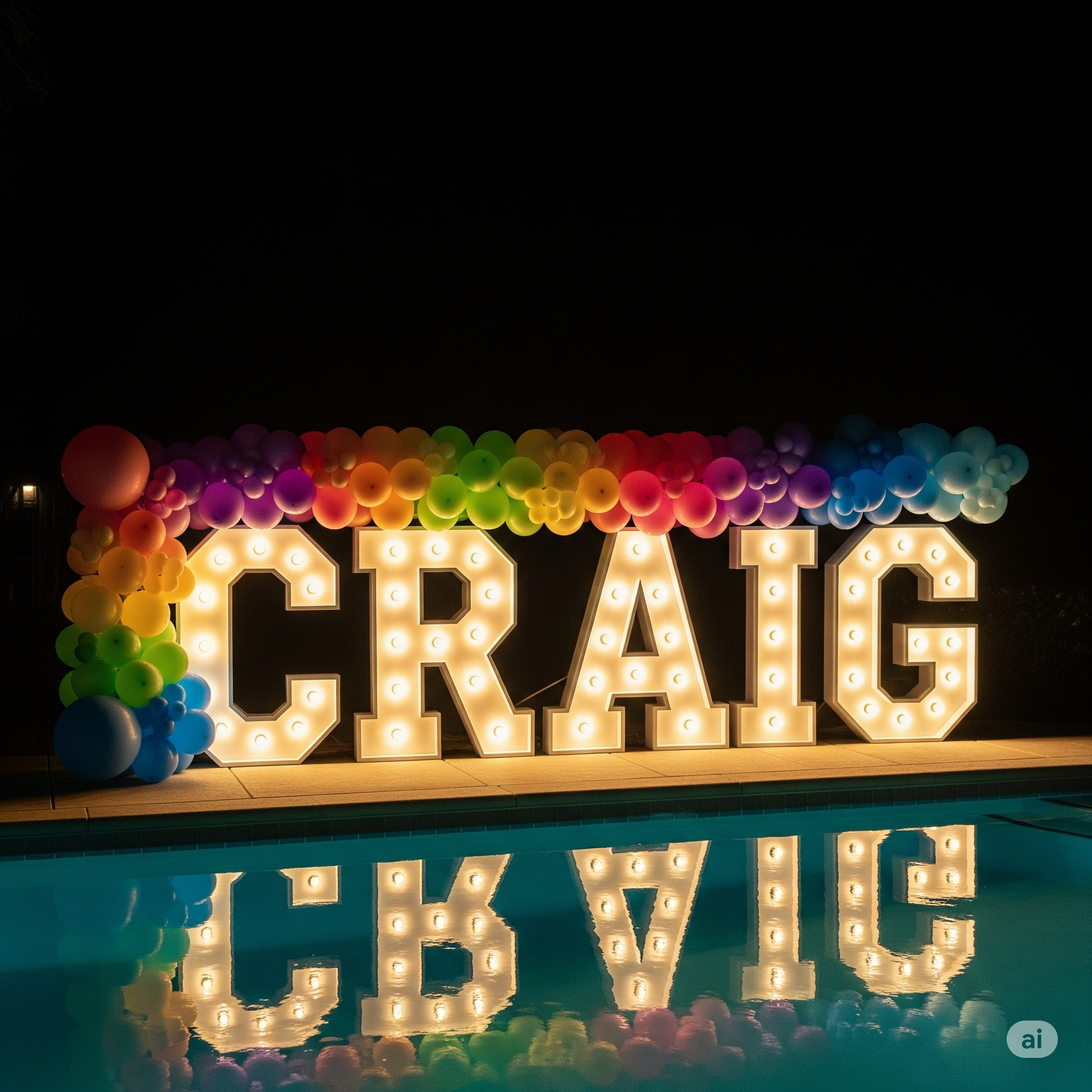LED Standing Letter Decoration - Grazie Bali