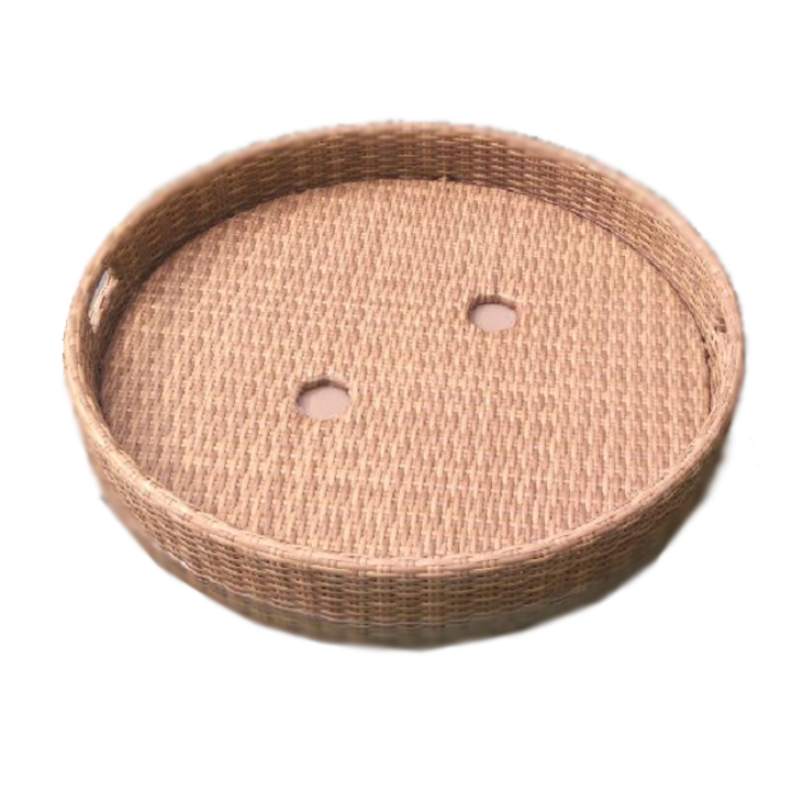 Floating Breakfast Rattan Tray - Circle