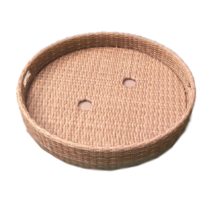 Floating Breakfast Rattan Tray - Circle