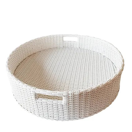 Floating Breakfast Rattan Tray - Circle