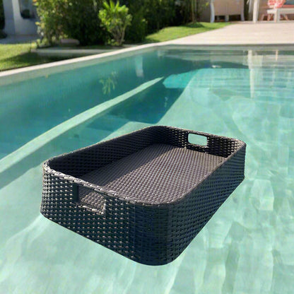 Floating Breakfast Rattan Tray - Rectangular