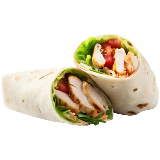 Floating Breakfast Menu: Chicken Wrap with Tomato Salad