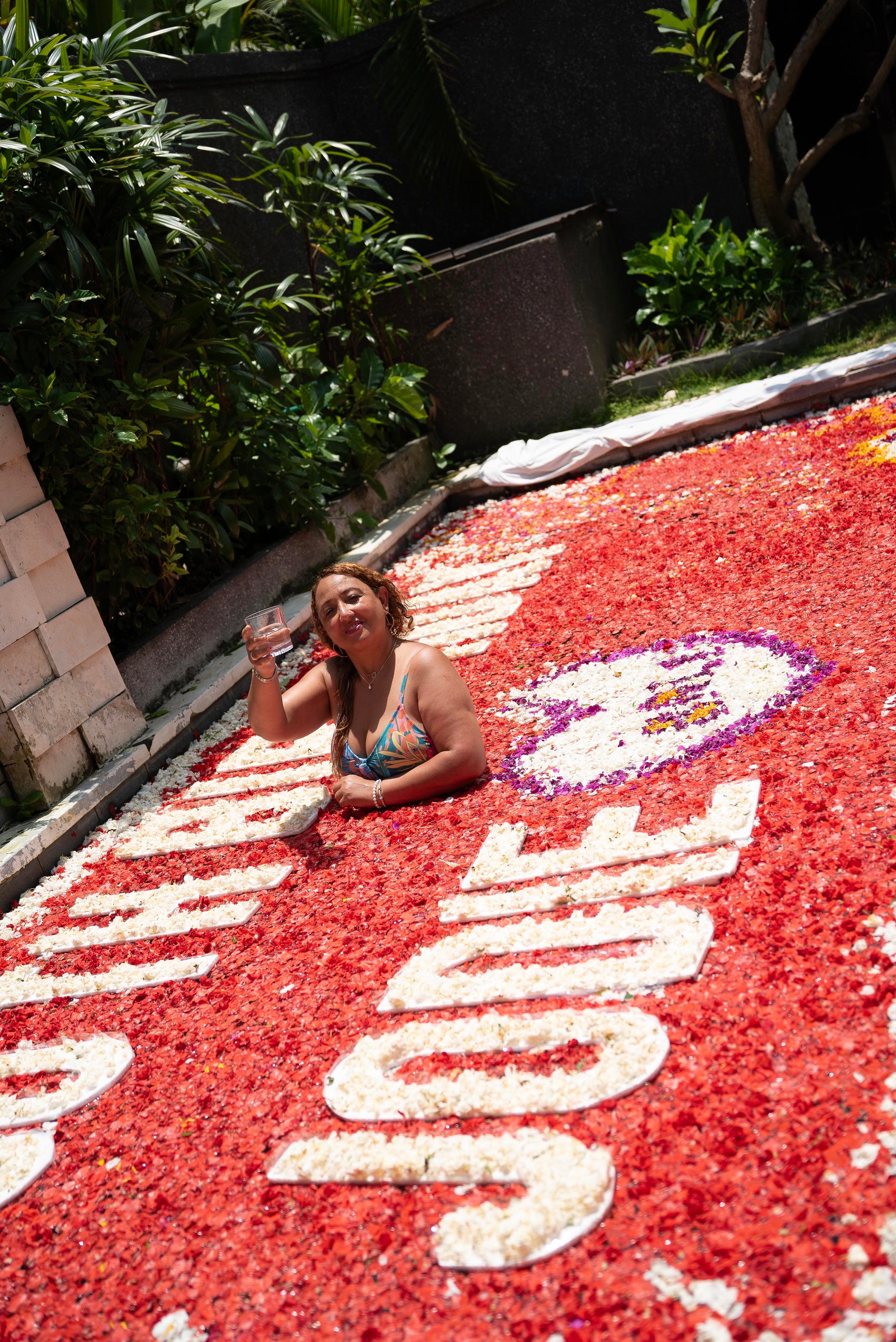 Pool Flower Decoration and Flower Bath in Bali - Grazie Bali